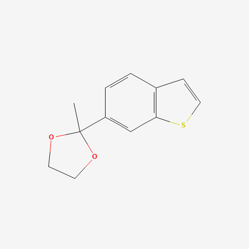 2-(1-benzothiophen-6-yl)-2-methyl-1,3-dioxolane (CAS: 96803-39-3) - Chemical Structure and Molecular Formula 
