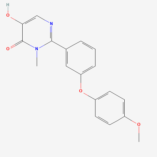5-hydroxy-2-[3-(4-methoxyphenoxy)phenyl]-3-methylpyrimidin-4-one (CAS: 1333240-15-5) - Chemical Structure and Molecular Formula 