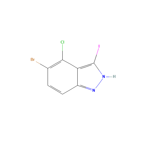 5-bromo-4-chloro-3-iodo-2H-indazole (CAS: 1082040-21-8) - Chemical Structure and Molecular Formula 