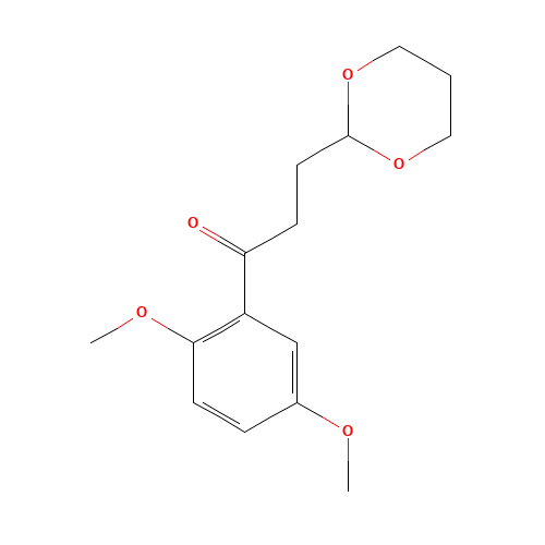 1-(2,5-dimethoxyphenyl)-3-(1,3-dioxan-2-yl)propan-1-one (CAS: 884504-42-1) - Related Chemical Product