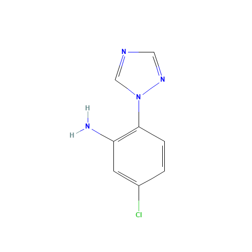 5-chloro-2-(1,2,4-triazol-1-yl)aniline (CAS: 450399-92-5) - Chemical Structure and Molecular Formula 