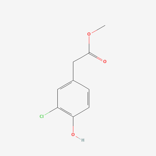 methyl 2-(3-chloro-4-hydroxyphenyl)acetate (CAS: 57017-95-5) - Chemical Structure and Molecular Formula 