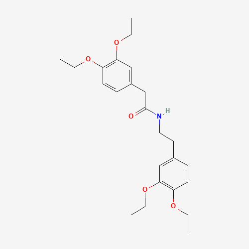 2-(3,4-diethoxyphenyl)-N-[2-(3,4-diethoxyphenyl)ethyl]acetamide (CAS: 71457-14-2) - Chemical Structure and Molecular Formula 