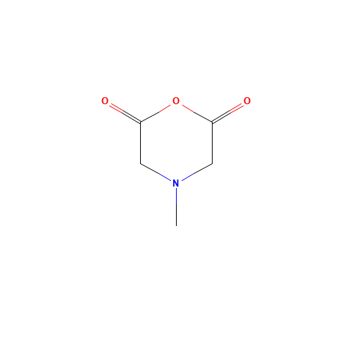 4-methylmorpholine-2,6-dione (CAS: 13480-36-9) - Chemical Structure and Molecular Formula 