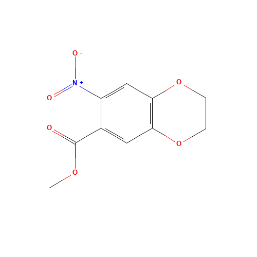 methyl 6-nitro-2,3-dihydro-1,4-benzodioxine-7-carboxylate (CAS: 52791-03-4) - Chemical Structure and Molecular Formula 