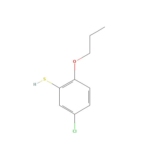 5-chloro-2-propoxybenzenethiol (CAS: 905807-42-3) - Chemical Structure and Molecular Formula 