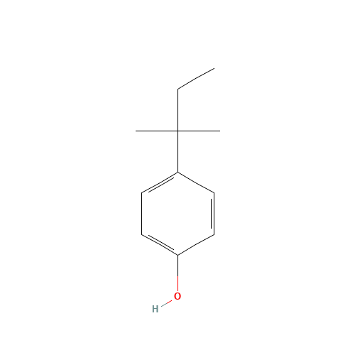 4-(2-methylbutan-2-yl)phenol (CAS: 80-46-6) - Chemical Structure and Molecular Formula 