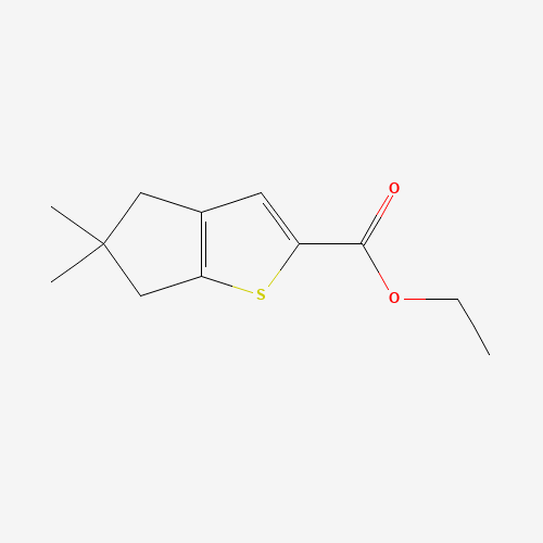 ethyl 5,5-dimethyl-4,6-dihydrocyclopenta[b]thiophene-2-carboxylate (CAS: 1346672-62-5) - Chemical Structure and Molecular Formula 