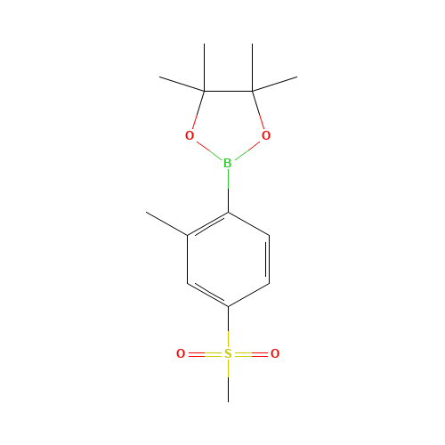 4,4,5,5-tetramethyl-2-(2-methyl-4-methylsulfonylphenyl)-1,3,2-dioxaborolane (CAS: 1011459-26-9) - Related Chemical Product