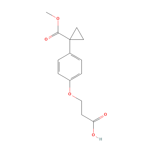 3-[4-(1-methoxycarbonylcyclopropyl)phenoxy]propanoic acid (CAS: 952664-59-4) - Related Chemical Product