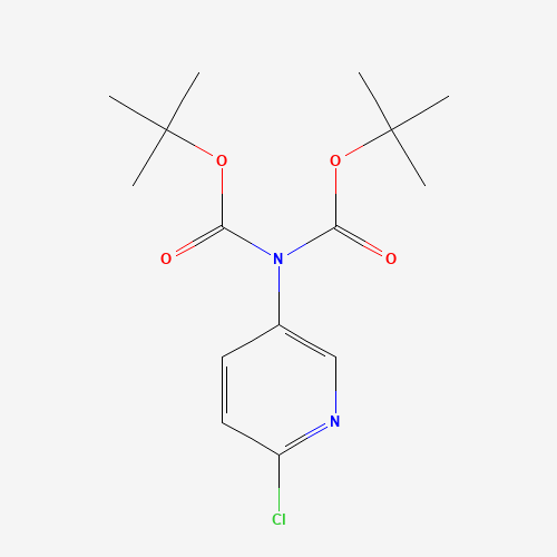tert-butyl N-(6-chloropyridin-3-yl)-N-[(2-methylpropan-2-yl)oxycarbonyl]carbamate (CAS: 1044148-99-3) - Chemical Structure and Molecular Formula 