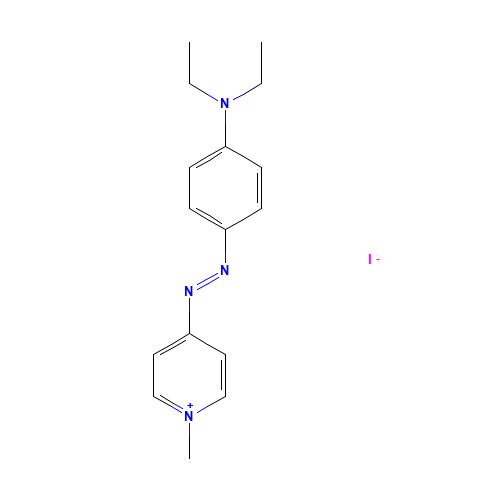 N,N-diethyl-4-[(1-methylpyridin-1-ium-4-yl)diazenyl]aniline;iodide (CAS: 74920-80-2) - Chemical Structure and Molecular Formula 