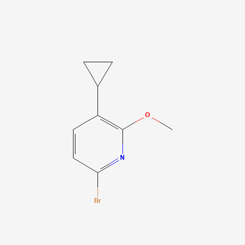 6-bromo-3-cyclopropyl-2-methoxypyridine (CAS: 1310949-36-0) - Chemical Structure and Molecular Formula 