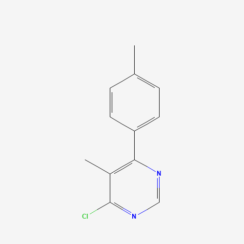 4-chloro-5-methyl-6-(4-methylphenyl)pyrimidine (CAS: 637352-99-9) - Chemical Structure and Molecular Formula 