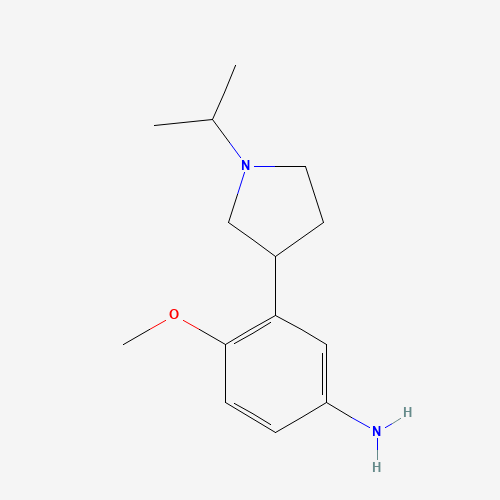 4-methoxy-3-(1-propan-2-ylpyrrolidin-3-yl)aniline (CAS: 648901-33-1) - Chemical Structure and Molecular Formula 