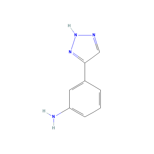 3-(2H-triazol-4-yl)aniline (CAS: 369363-60-0) - Chemical Structure and Molecular Formula 
