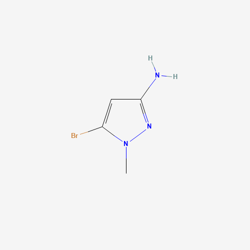 5-bromo-1-methylpyrazol-3-amine (CAS: 89088-55-1) - Chemical Structure and Molecular Formula 