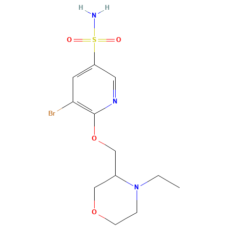 5-bromo-6-[(4-ethylmorpholin-3-yl)methoxy]pyridine-3-sulfonamide (CAS: 1257045-74-1) - Related Chemical Product