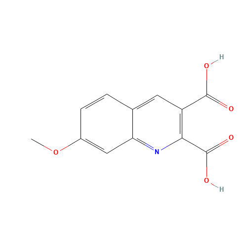 7-methoxyquinoline-2,3-dicarboxylic acid (CAS: 948290-89-9) - Chemical Structure and Molecular Formula 