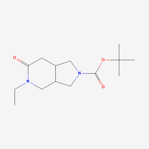 tert-butyl 5-ethyl-6-oxo-1,3,3a,4,7,7a-hexahydropyrrolo[3,4-c]pyridine-2-carboxylate (CAS: 1360364-17-5) - Chemical Structure and Molecular Formula 