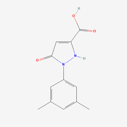 2-(3,5-dimethylphenyl)-3-oxo-1H-pyrazole-5-carboxylic acid (CAS: 1318789-74-0) - Chemical Structure and Molecular Formula 
