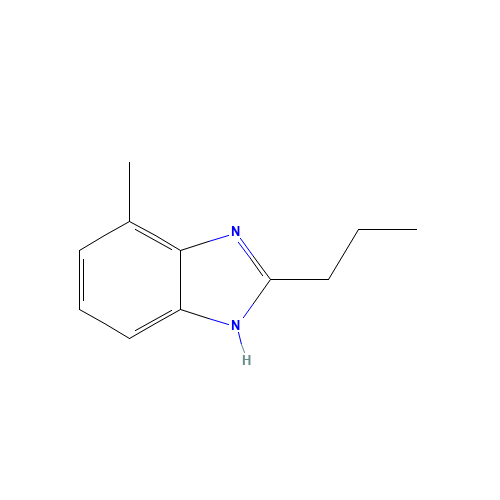 4-methyl-2-propyl-1H-benzimidazole (CAS: 99840-45-6) - Chemical Structure and Molecular Formula 