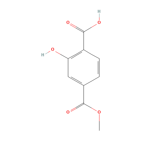 2-hydroxy-4-methoxycarbonylbenzoic acid (CAS: 29602-00-4) - Chemical Structure and Molecular Formula 