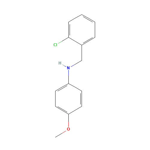 N-[(2-chlorophenyl)methyl]-4-methoxyaniline (CAS: 61298-18-8) - Chemical Structure and Molecular Formula 