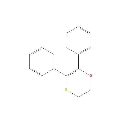 5,6-diphenyl-2,3-dihydro-1,4-oxathiine (CAS: 58041-19-3) - Chemical Structure and Molecular Formula 
