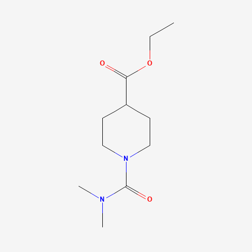 ethyl 1-(dimethylcarbamoyl)piperidine-4-carboxylate (CAS: 333985-78-7) - Chemical Structure and Molecular Formula 