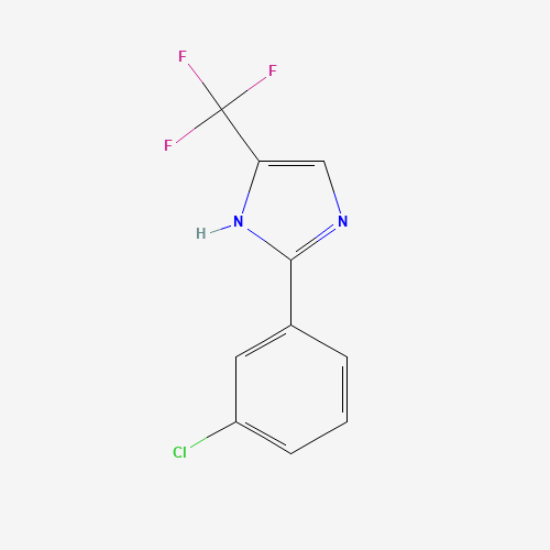 2-(3-chlorophenyl)-5-(trifluoromethyl)-1H-imidazole (CAS: 33469-14-6) - Chemical Structure and Molecular Formula 