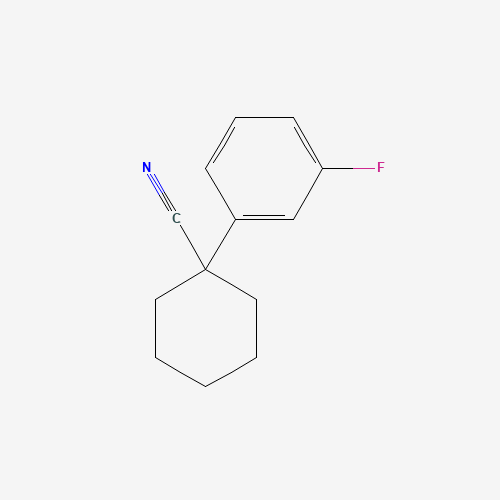 1-(3-fluorophenyl)cyclohexane-1-carbonitrile (CAS: 214262-91-6) - Chemical Structure and Molecular Formula 