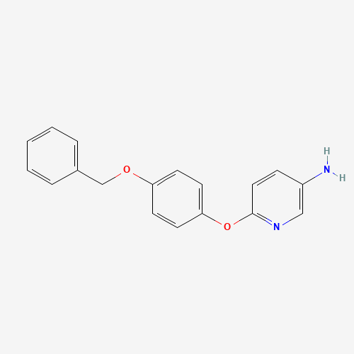 6-(4-phenylmethoxyphenoxy)pyridin-3-amine (CAS: 221246-48-6) - Chemical Structure and Molecular Formula 