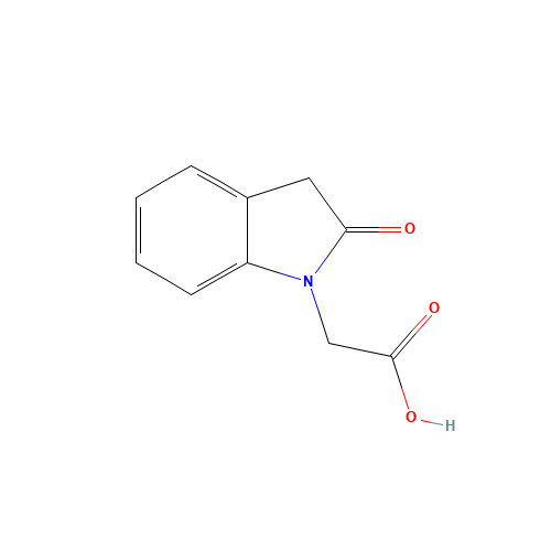 2-(2-oxo-3H-indol-1-yl)acetic acid (CAS: 40380-68-5) - Chemical Structure and Molecular Formula 