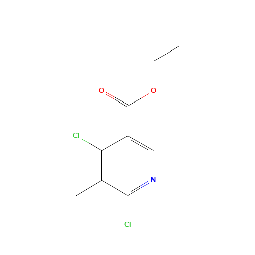 ethyl 4,6-dichloro-5-methylpyridine-3-carboxylate (CAS: 252552-10-6) - Chemical Structure and Molecular Formula 