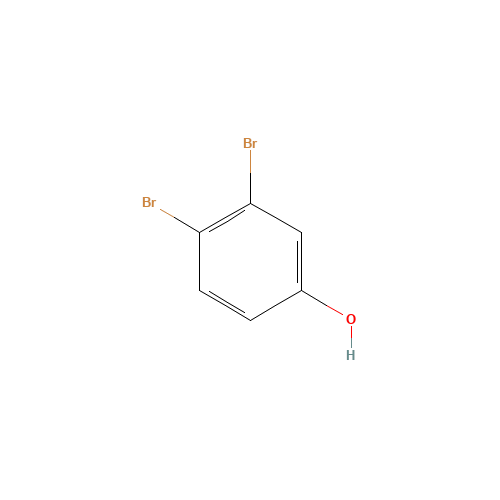 3,4-dibromophenol (CAS: 615-56-5) - Chemical Structure and Molecular Formula 