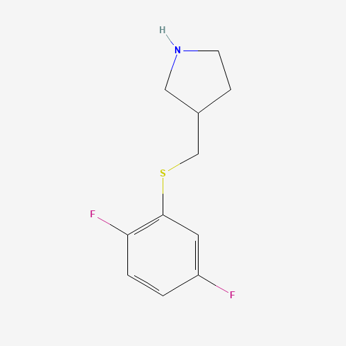 3-[(2,5-difluorophenyl)sulfanylmethyl]pyrrolidine (CAS: 1250380-06-3) - Chemical Structure and Molecular Formula 