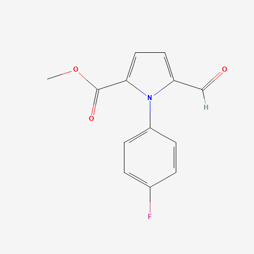 methyl 1-(4-fluorophenyl)-5-formylpyrrole-2-carboxylate (CAS: 259089-69-5) - Chemical Structure and Molecular Formula 