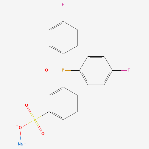 sodium;3-bis(4-fluorophenyl)phosphorylbenzenesulfonate (CAS: 302554-19-4) - Chemical Structure and Molecular Formula 