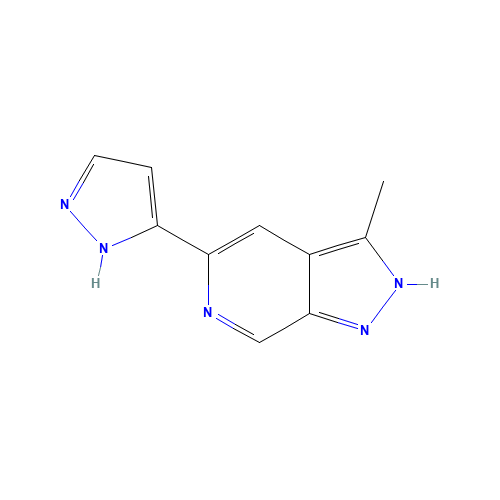 3-methyl-5-(1H-pyrazol-5-yl)-2H-pyrazolo[3,4-c]pyridine (CAS: 1422438-16-1) - Chemical Structure and Molecular Formula 