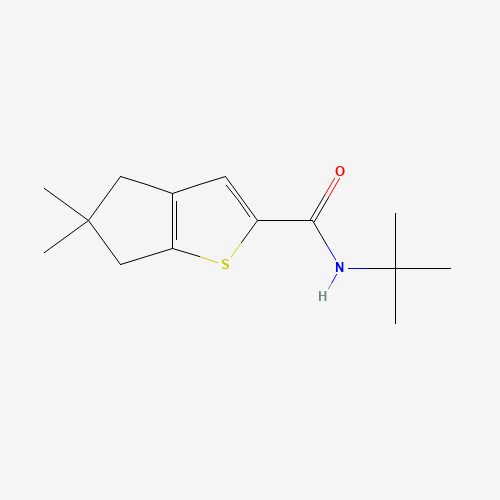 N-tert-butyl-5,5-dimethyl-4,6-dihydrocyclopenta[b]thiophene-2-carboxamide (CAS: 1433990-55-6) - Chemical Structure and Molecular Formula 