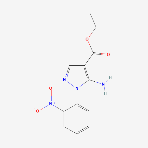 ethyl 5-amino-1-(2-nitrophenyl)pyrazole-4-carboxylate (CAS: 16459-33-9) - Chemical Structure and Molecular Formula 