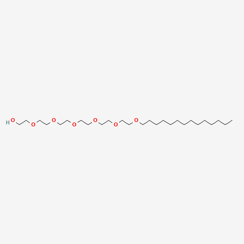 2-[2-[2-[2-[2-(2-tetradecoxyethoxy)ethoxy]ethoxy]ethoxy]ethoxy]ethanol (CAS: 5157-04-0) - Chemical Structure and Molecular Formula 