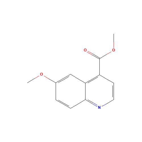 methyl 6-methoxyquinoline-4-carboxylate (CAS: 19834-77-6) - Chemical Structure and Molecular Formula 