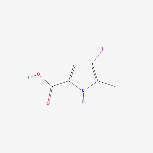 4-iodo-5-methyl-1H-pyrrole-2-carboxylic acid (CAS: 1430752-80-9) - Chemical Structure and Molecular Formula 