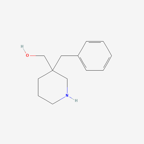 (3-benzylpiperidin-3-yl)methanol (CAS: 736908-00-2) - Chemical Structure and Molecular Formula 