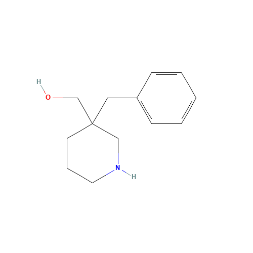 (3-benzylpiperidin-3-yl)methanol (CAS: 736908-00-2) - Chemical Structure and Molecular Formula 