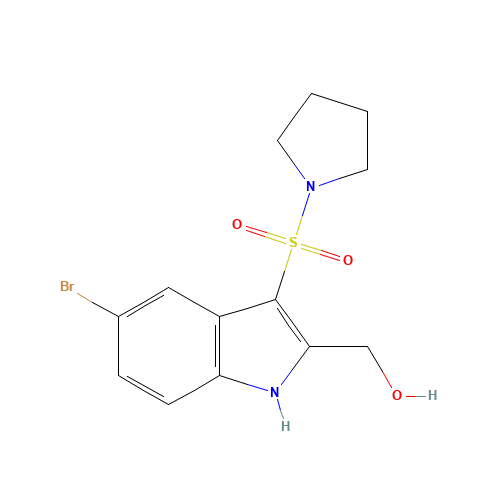 (5-bromo-3-pyrrolidin-1-ylsulfonyl-1H-indol-2-yl)methanol (CAS: 918142-87-7) - Related Chemical Product