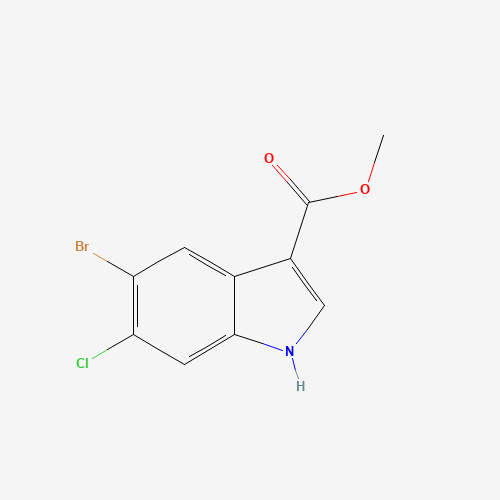 methyl 5-bromo-6-chloro-1H-indole-3-carboxylate (CAS: 1467059-91-1) - Chemical Structure and Molecular Formula 