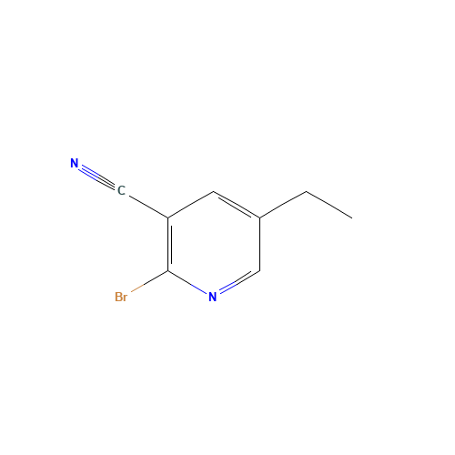 2-bromo-5-ethylpyridine-3-carbonitrile (CAS: 139549-00-1) - Chemical Structure and Molecular Formula 